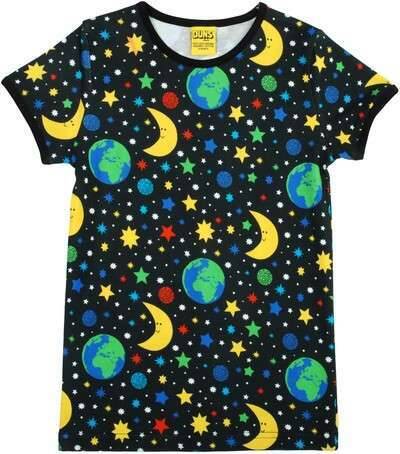 DUNS Organic Cotton Mother Earth Black Short Sleeve Top (6 - 24 Months) - Click Image to Close