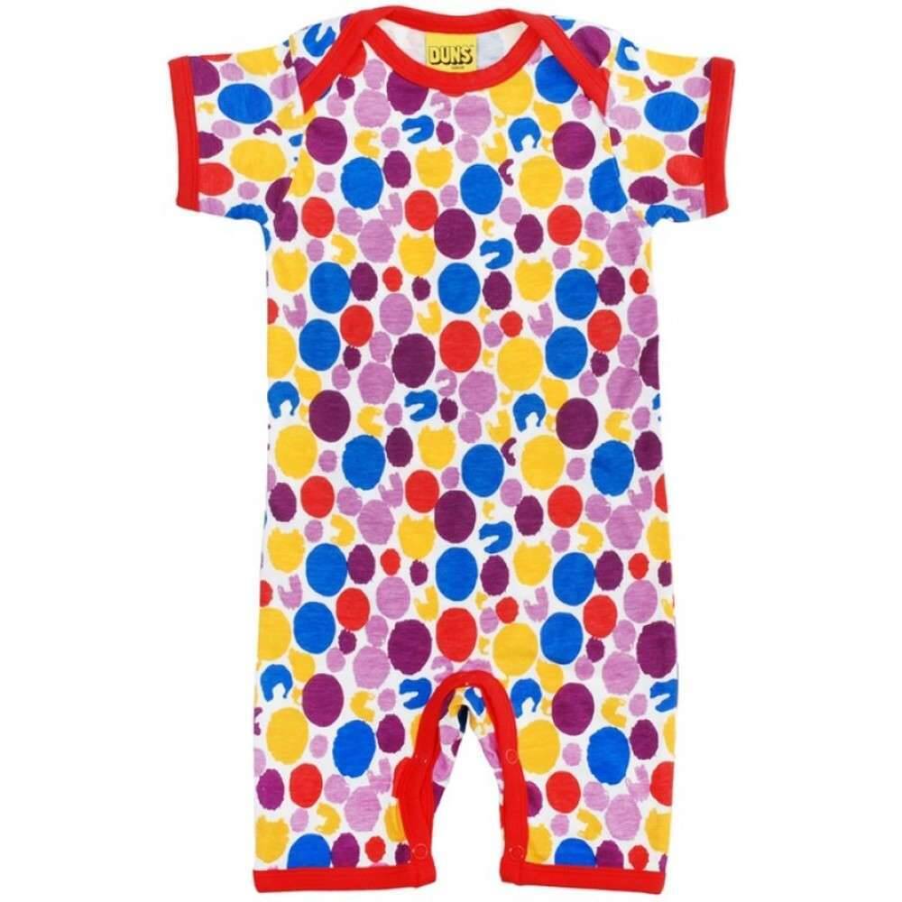 DUNS Organic Cotton Dots Onesie with Short Sleeves and Legs 1-2 Months DUNS-DOTS1SSS56