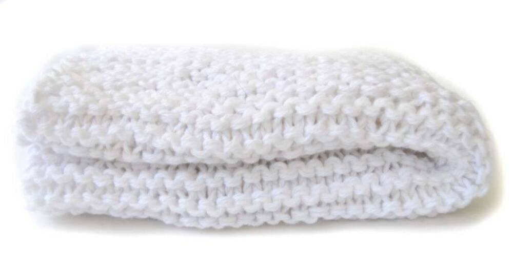 KSS White Cotton Baby Blanket 22" x 22" Newborn and up KSS-BB-013-AZ