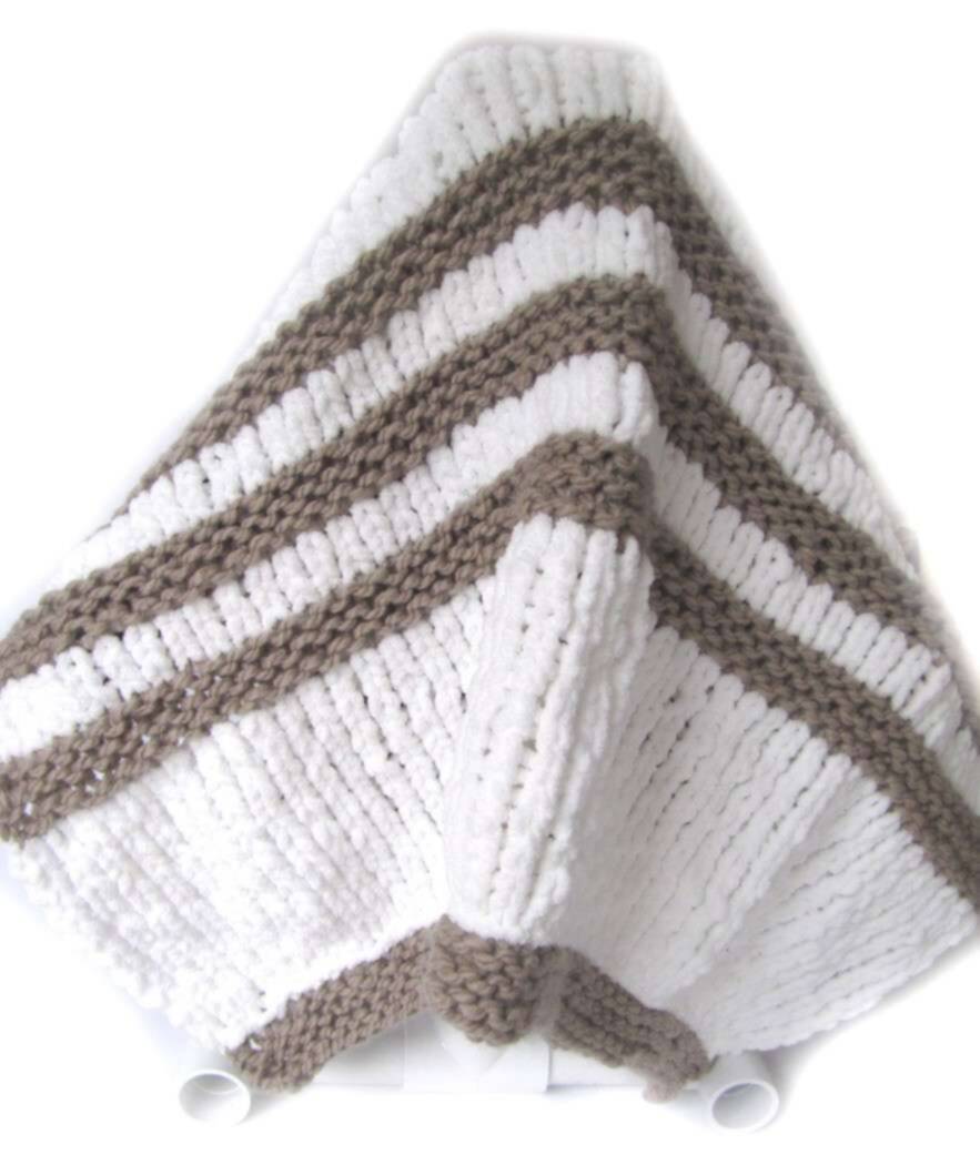 KSS Baby Striped Blanket in Neutral Colors Newborn and up KSS-BB-027-AZ