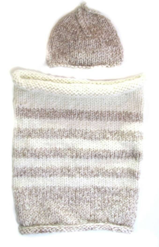 KSS Knitted Striped Babybag/Carseat bag 0 - 6 Months - Click Image to Close