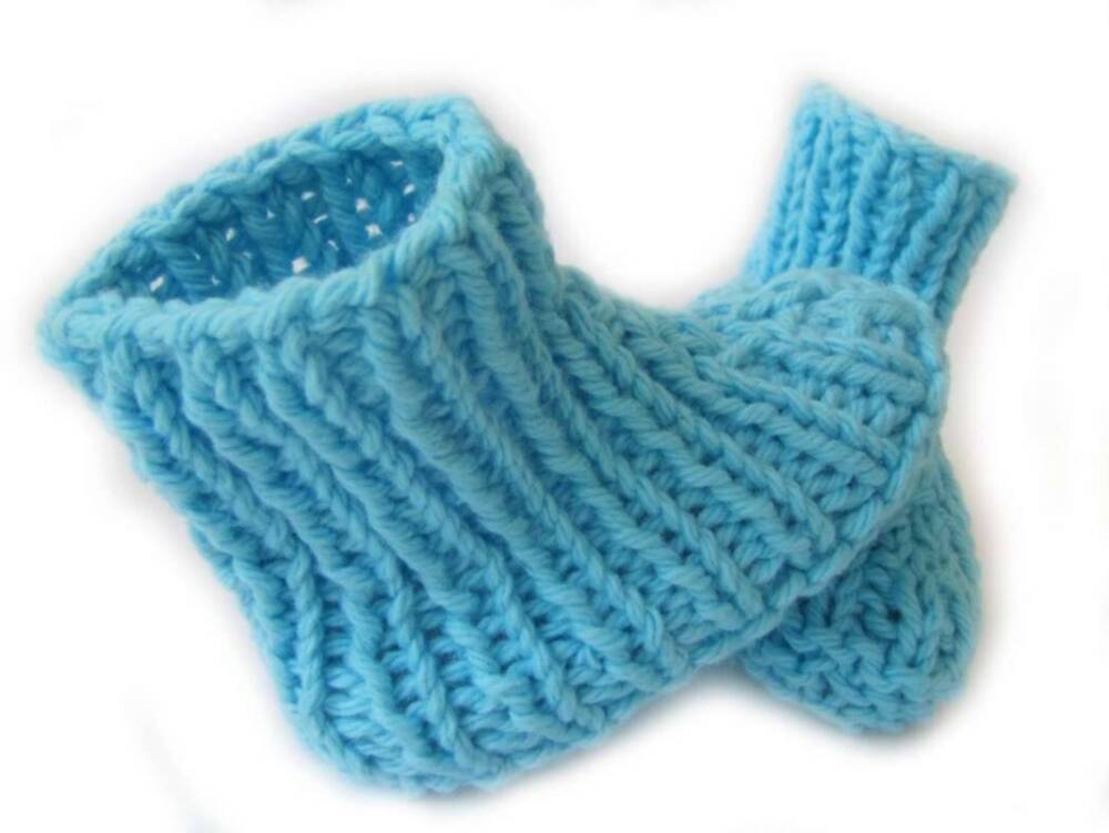 KSS Cotton Knitted Turqoise Booties (6 - 9 Months) BO-036 KSS-BO-036-SW-549-ET