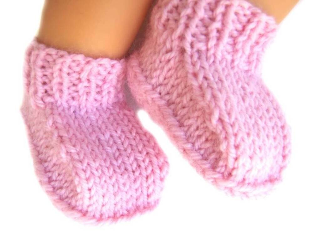 KSS Pink Knitted Booties 6 Months KSS-BO-057