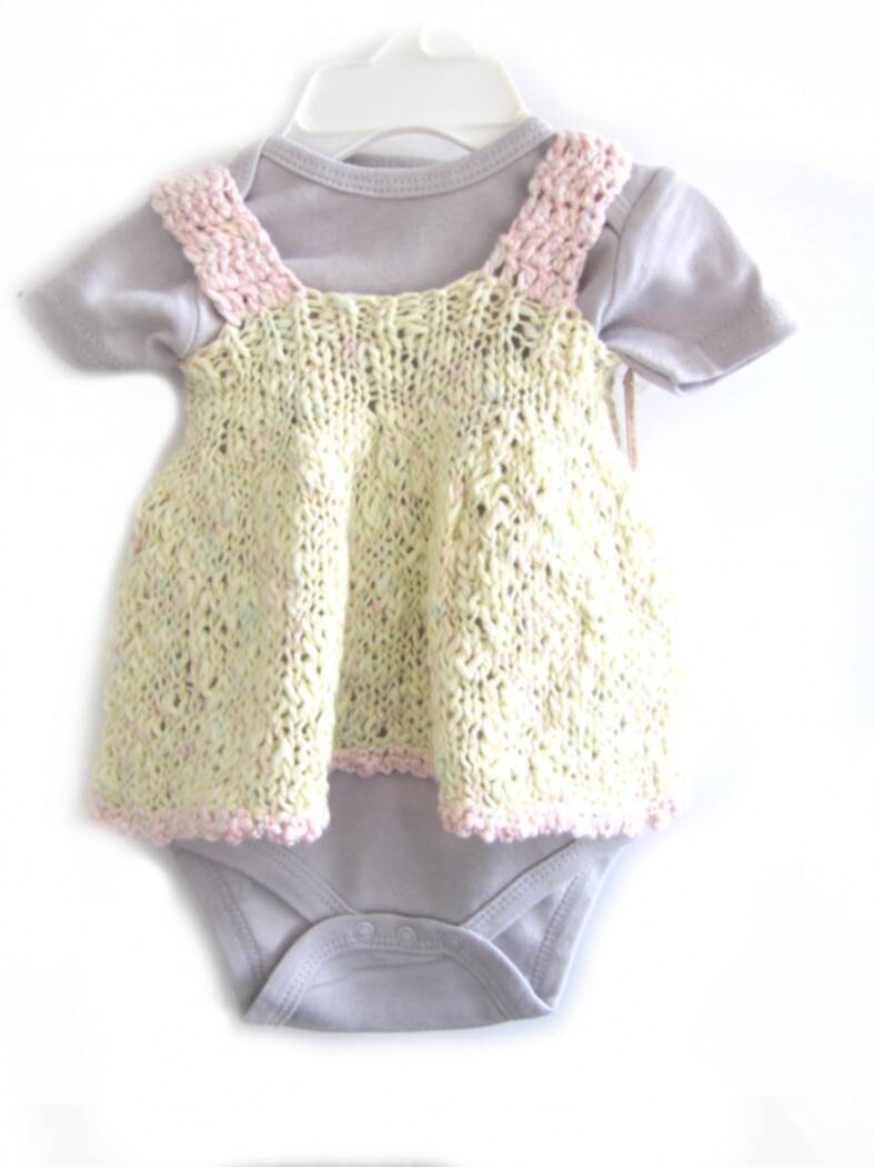 KSS Yellow and Pink Knitted Dress (6-9 Months) DR-052 KSS-DR-052-EBK