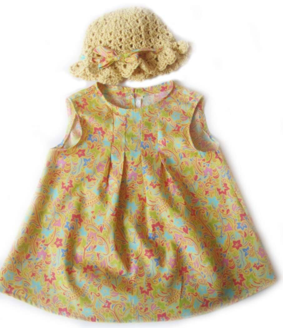 KSS Yellow Flowery Dress and Hat Set 3 Years DR-061 KSS-DR-061-EB