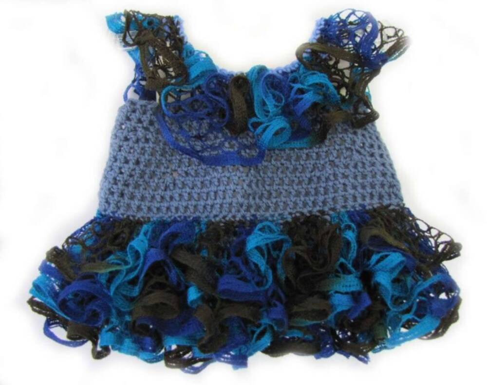KSS Blue/Teal Crocheted Dress 12 Months DR-076 KSS-DR-076-EB