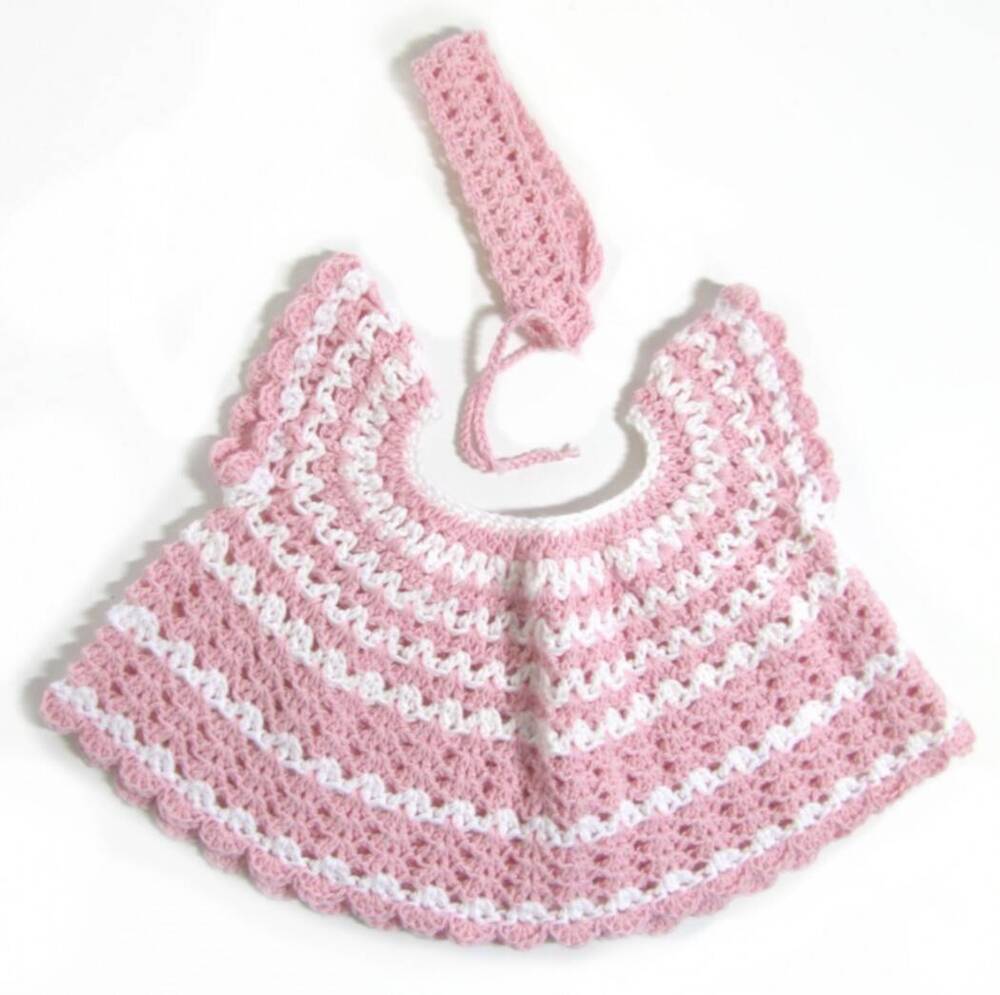 KSS Pink/White Crocheted Dress and Headband (12 Months) KSS-DR-142-ET