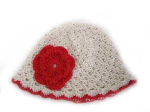 KSS Natural Cotton Cap with red 15" (9-18 months) - Click Image to Close
