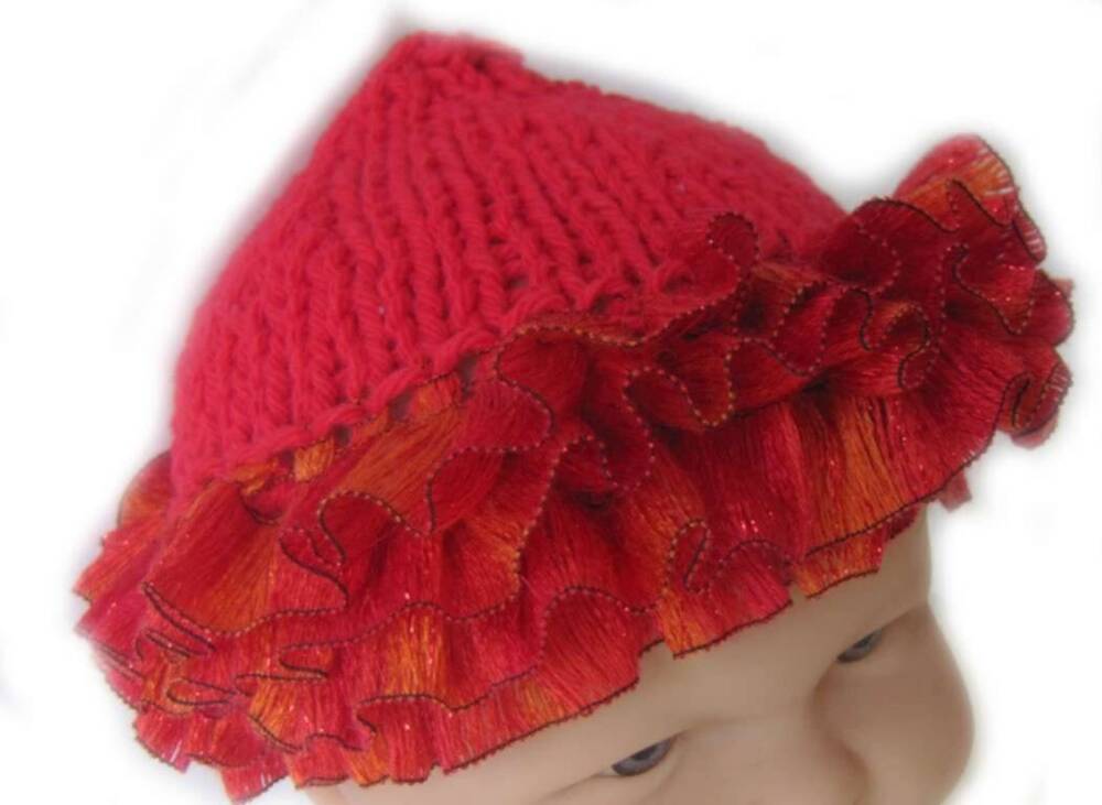 KSS Red Cotton Whimsical Hat 14-16"/6-18months KSS-HA-176