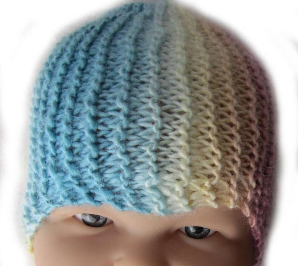 KSS Rainbow Knitted Classic Cap ( 6 - 12 Months) HA-195 KSS-HA-195-EB