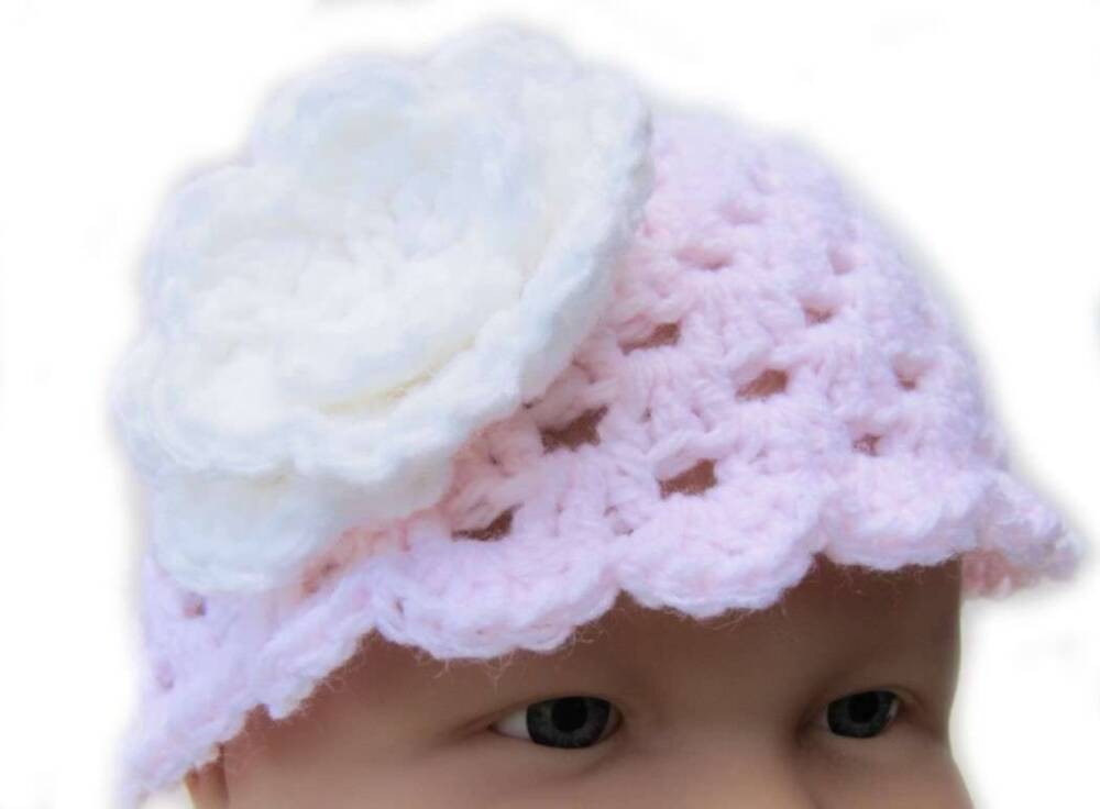 KSS Pink Crocheted Sunhat 16-17"/12-24 Months HA-202 KSS-HA-202-EB