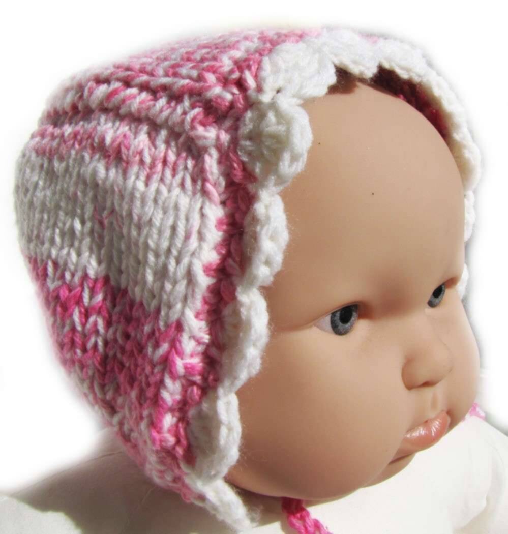 KSS Pink Cotton Bonnet Type Hat 14 - 16" (12 - 24 Months) KSS-HA-209