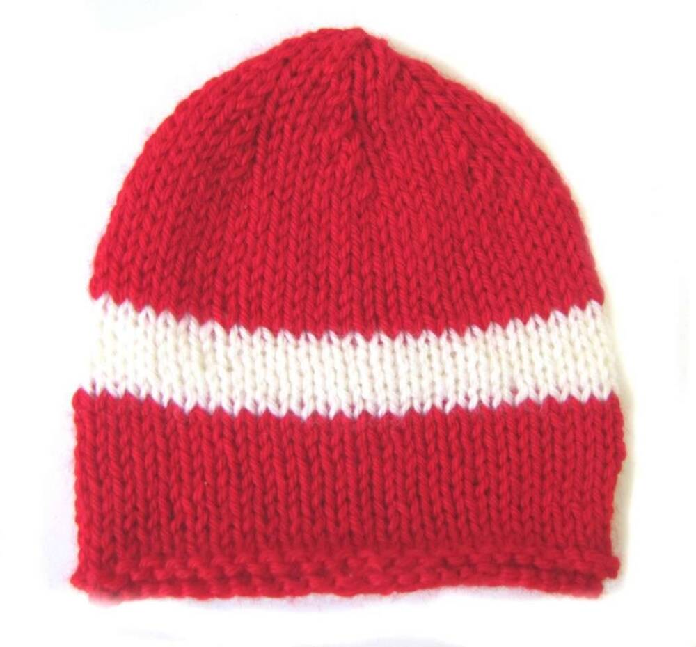KSS Red Beanie with Danish Colors 14-16 inch (6-12 Months) KSS-HA-275