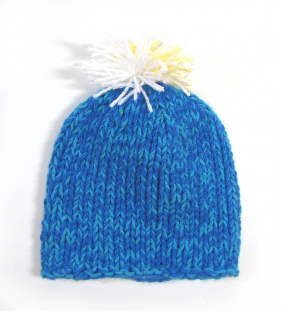 KSS Blue Hat with Pom Pom 12 - 14" (0 -6 Months) KSS-HA-564