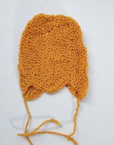 KSS Mustard Colored Knitted Classic Cotton Cap (3 Months) KSS-HA-739