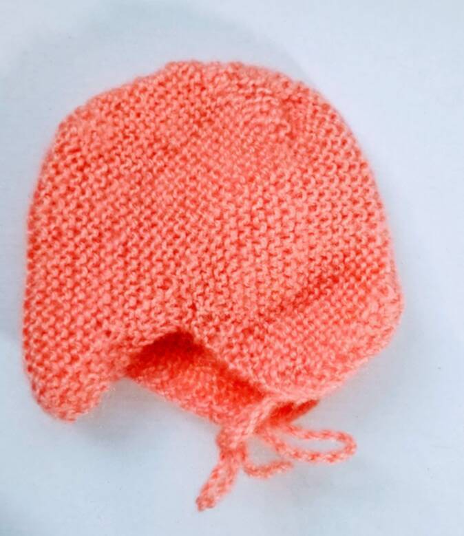 KSS Tangerine Colored Knitted Classic Cotton Cap (3 Months) KSS-HA-757