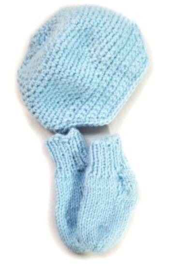 KSS Light Blue Colored Baby Cap and Booties 12" (2-5 Months) HA-759 KSS-HA-759-AZH