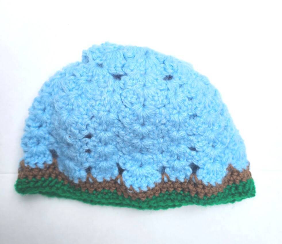 KSS Light Blue Crocheted Cap 16" (6-9 Months) KSS-HA-794