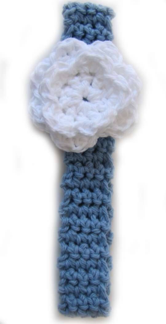 KSS Blue Cotton Crocheted Headband 17 - 18" (2 - 4 Years) KSS-HB-109