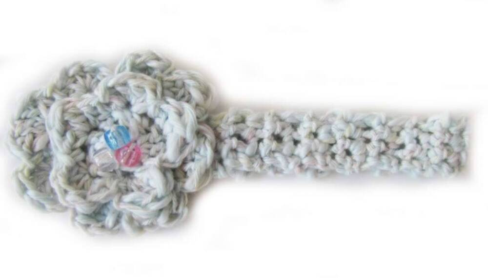 KSS Turqouise Crocheted Cotton Headband 14-16" KSS-HB-112