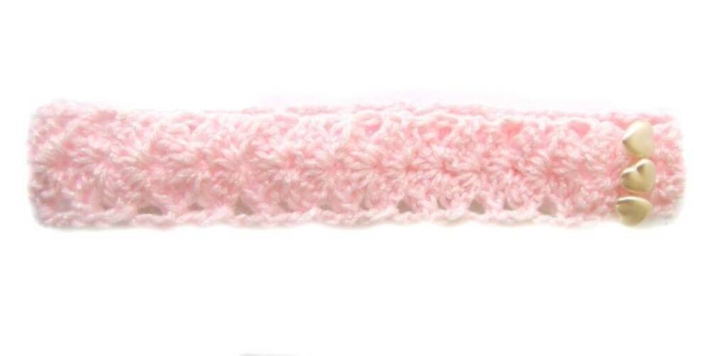 KSS Pink Crocheted Cotton Headband 13 - 17"" KSS-HB-165