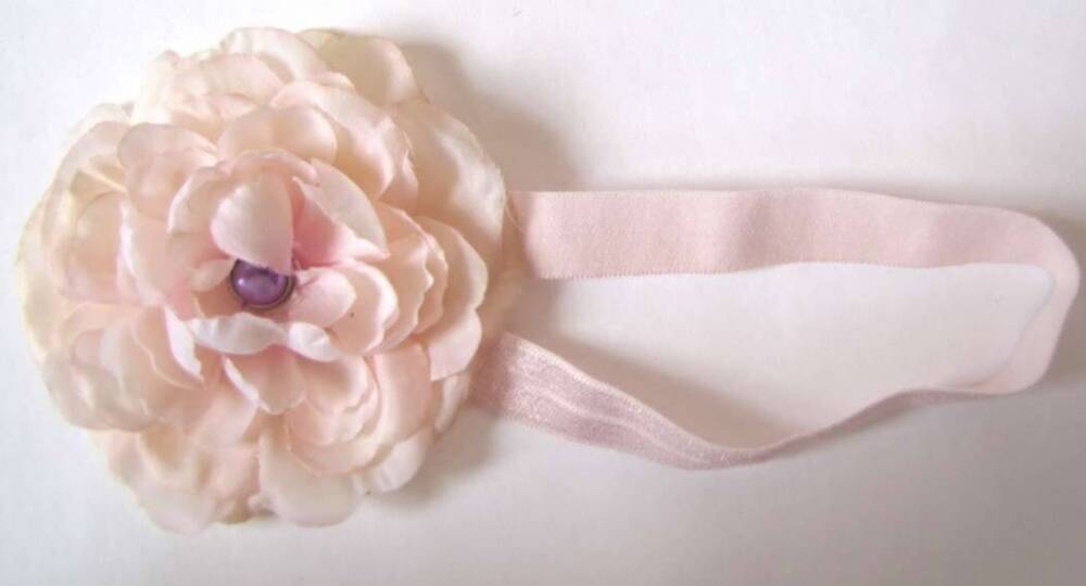 KSS Pink Elastic Flower Headband 14 - 17" (1 - 2 Years) KSS-HB-198