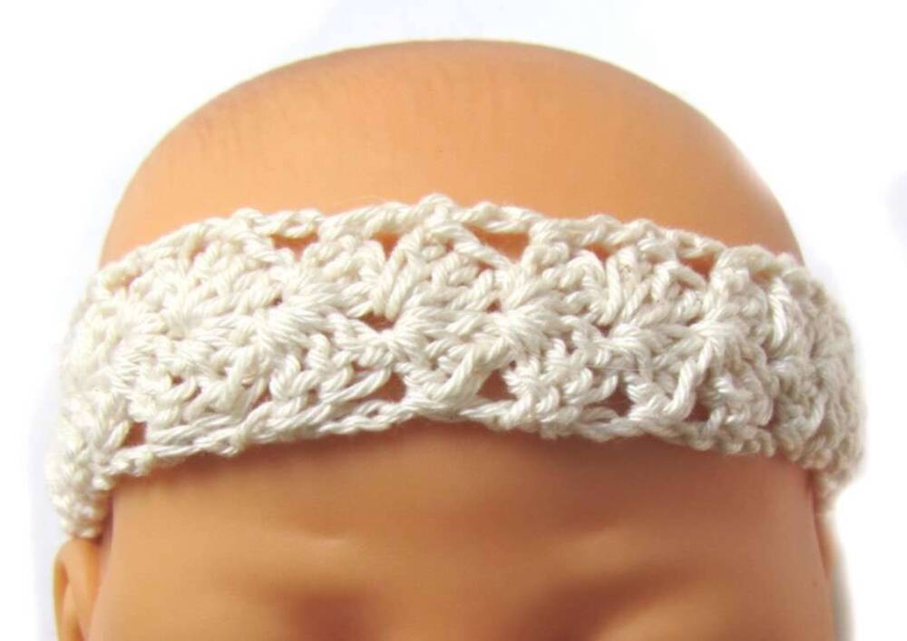 KSS Natural Crocheted Cotton Headband 13-15" KSS-HB-213