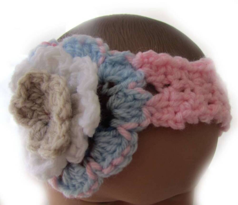 KSS Pink Crocheted Flower Headband (2 - 4 Years) KSS-HB-229