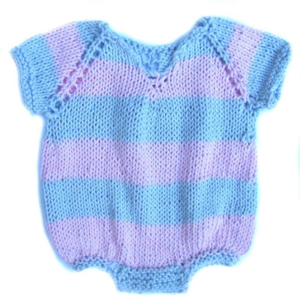 KSS Cotton Pink and Light Blue Colored Onesie 6 Months KSS-ON-008-EB