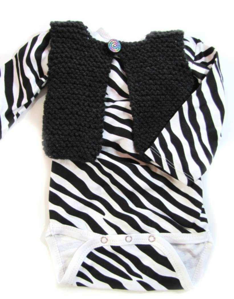 KSS Zebra Long Sleeve Romper and Vest (6-12 Months) KSS-ON-022-AZ