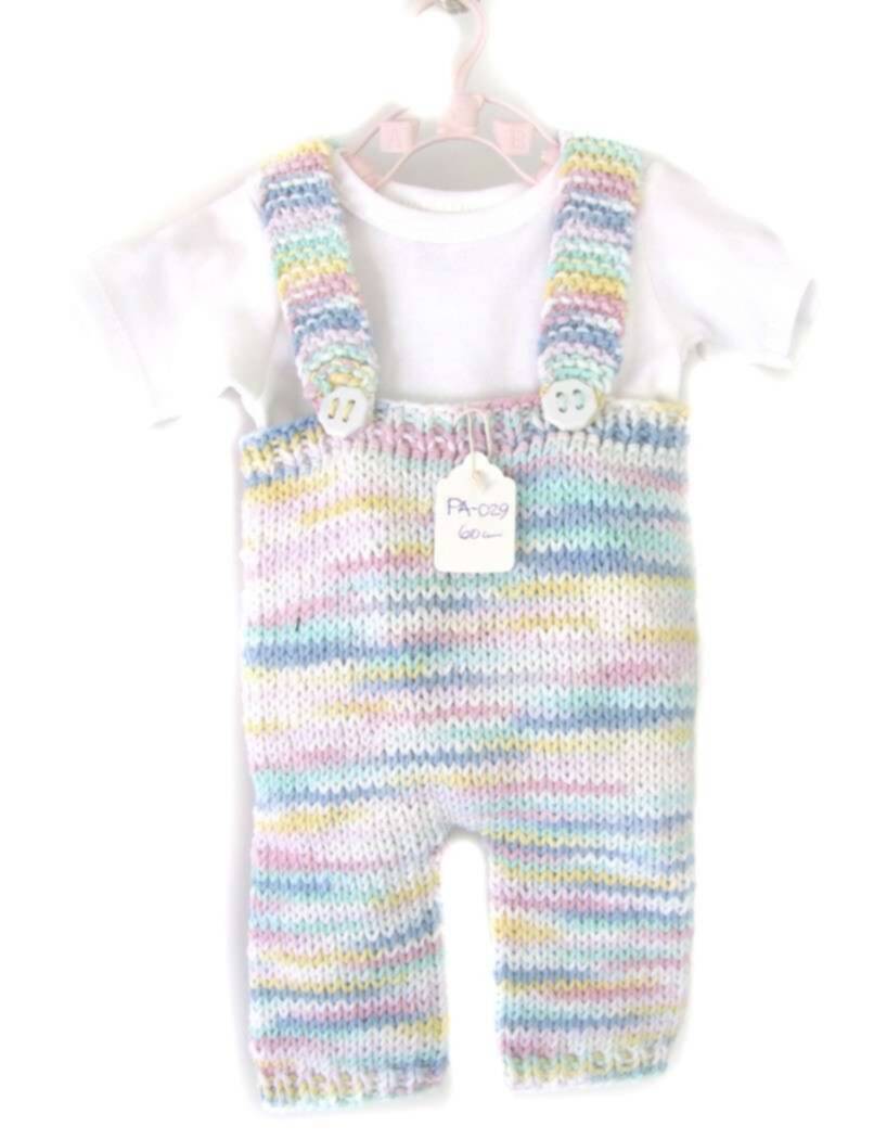 KSS Suspender Pants in Pastel Cotton with T-shirt (0 - 3 Months) KSS-PA-029-AZ
