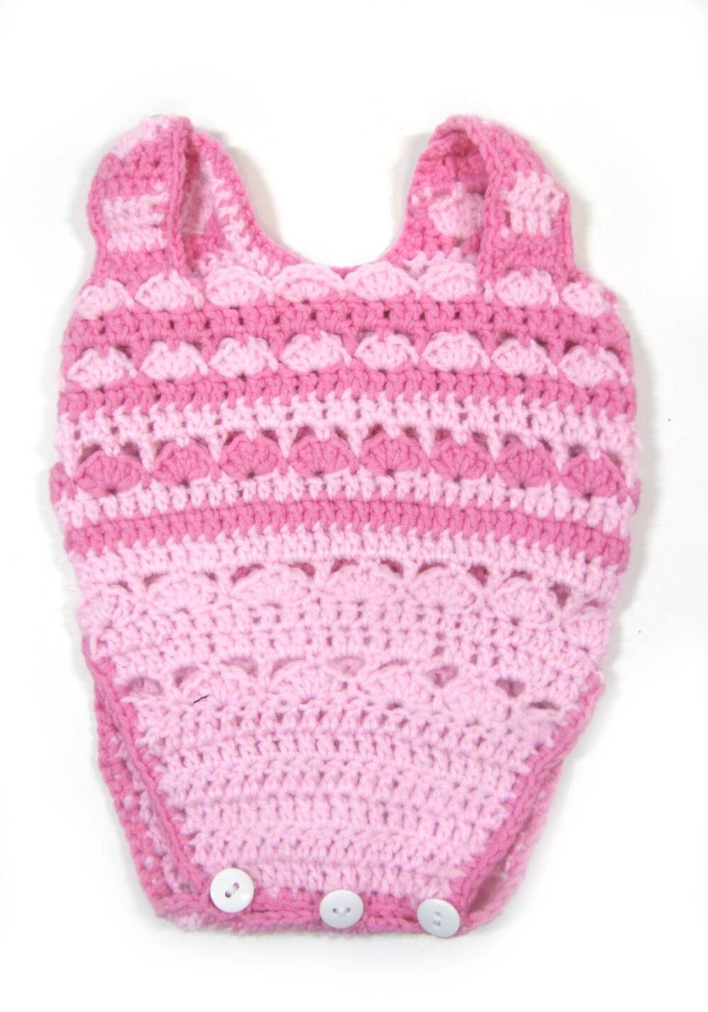 KSS Pink Crochet Baby Romper (3 - 6 Months) KSS-PA-070