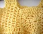 KSS Crocheted Cotton Yellow Dress and Hat 6 - 9 Months - Click Image to Close
