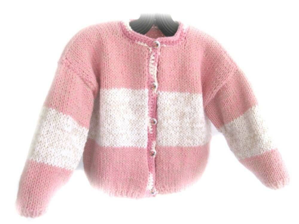 KSS Pink Knitted Acrylic Sweater/Jacket 4-5 Years SW-066 KSS-SW-066-EB
