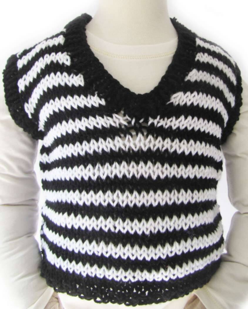 KSS Traditional Black/White Sweater Vest (2 - 3 Years) KSS-SW-104-EB
