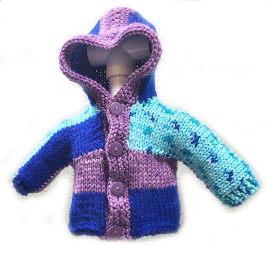 KSS Bright Colors Hooded Baby Sweater/Jacket 3 Months SW-1059