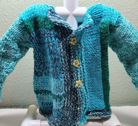KSS Soft  Teal/Blue/Green Pullover Sweater (6 Years) SW-1105