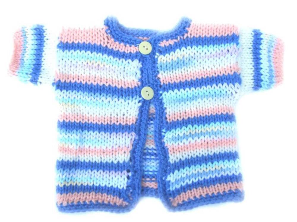 KSS Blue Striped Cotton/Acrylic Sweater (6-9 Months)