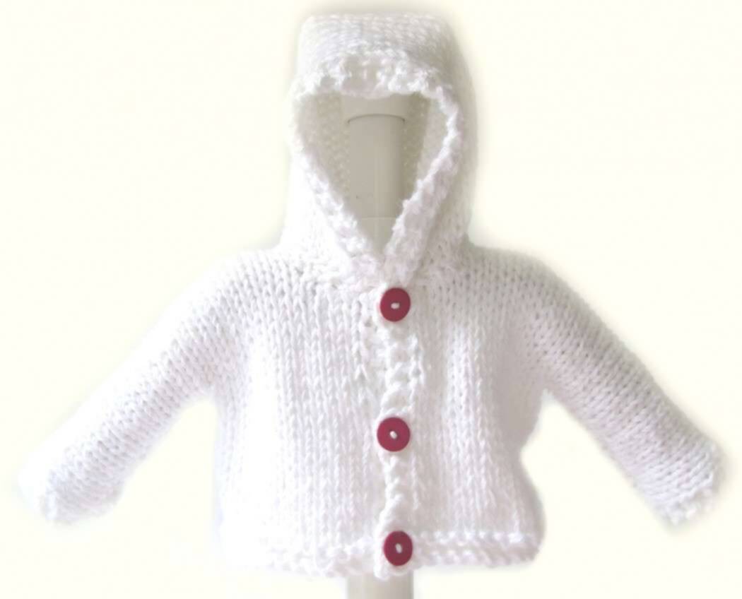 KSS White Hooded Sweater/Cardigan 6 Months KSS-SW-211-AZ