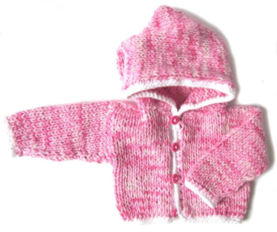 KSS Pink/White Hooded Sweater/Jacket 3 Months KSS-SW-214-AZ