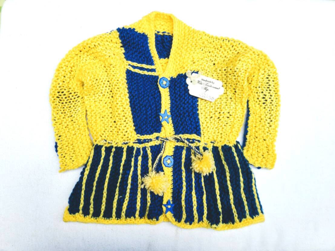 KSS Blue and Yellow Knitted Acrylic Sweater/Tunic 5 Years SW-340 KSS-SW-340-EB