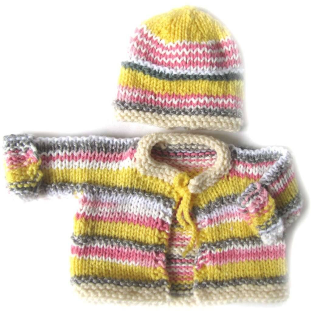 KSS Colorful Cardigan and Hat (0 - 3 Months)