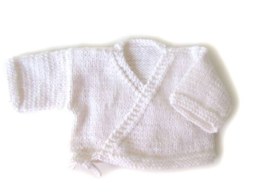 KSS White Wrap Baby Sweater/Cardigan (3 - 6 Months) KSS-SW-384-EB