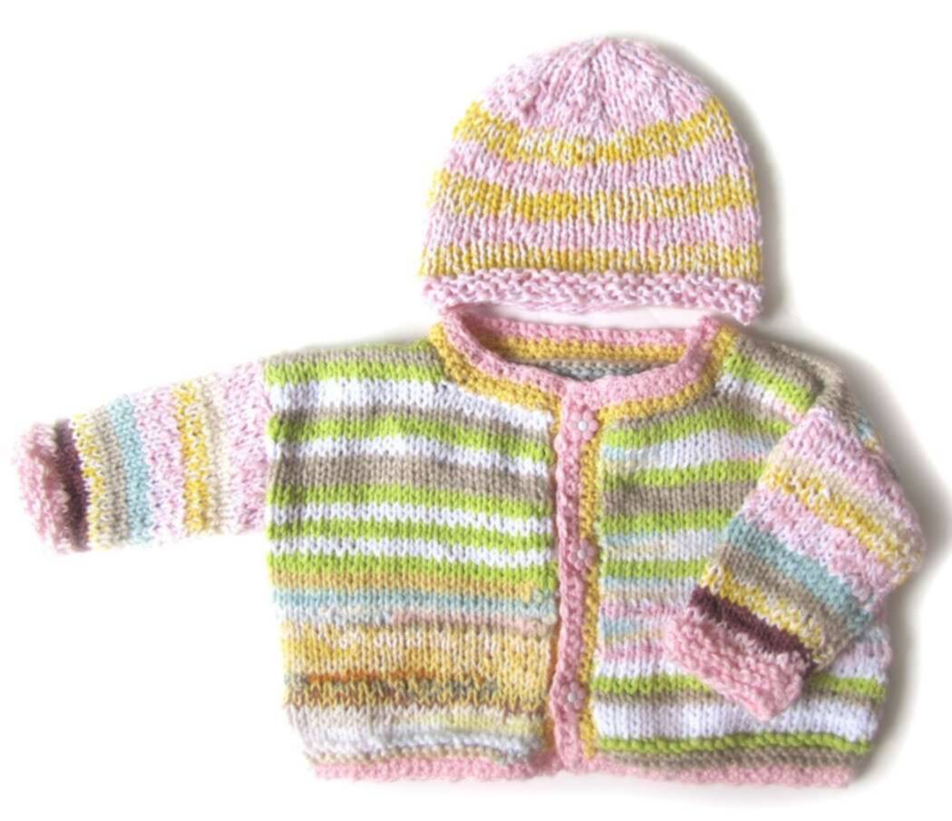 KSS Multi Pastel Sweater/Jacket and Cap (2 Years)