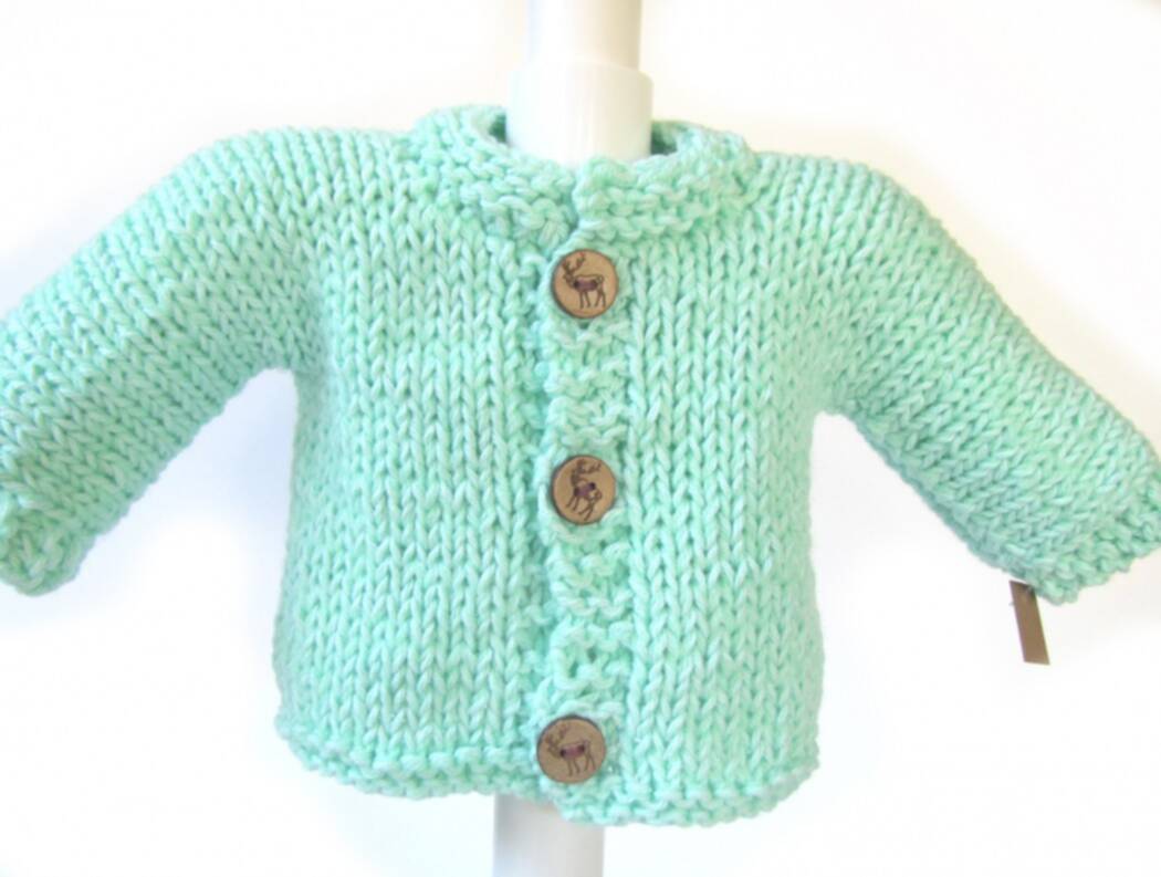 KSS Aqua Cotton Baby Sweater/Cardigan (3 - 6 Months) KSS-SW-682-EB