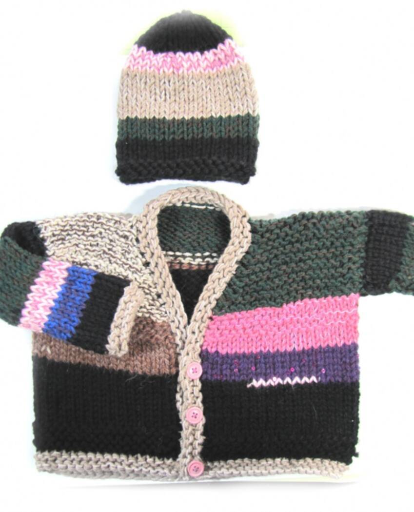 KSS Heavy Sweater/Cardigan & Hat (5 Years) SW-786 KSS-SW-786-EBK