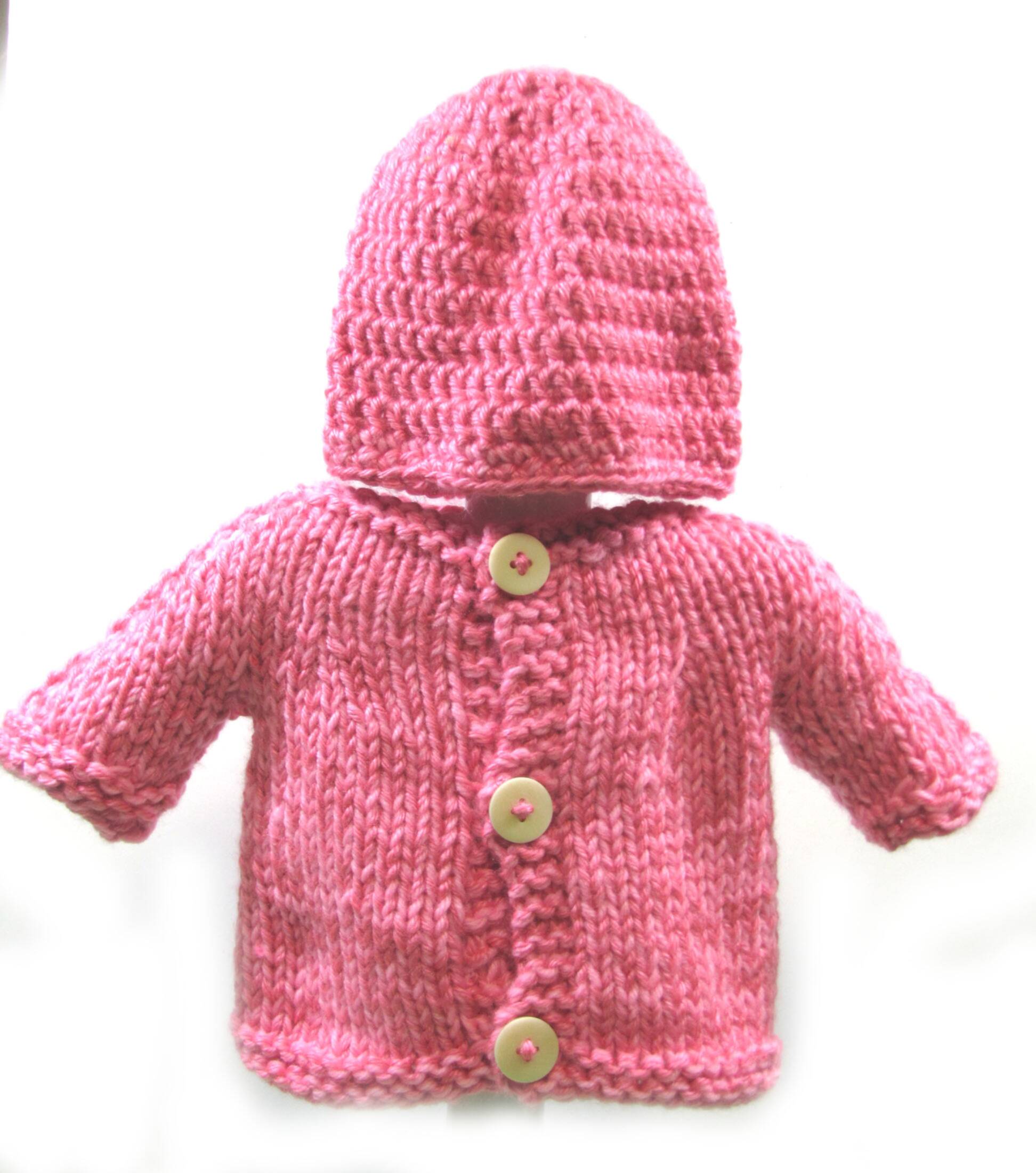 KSS Pink Baby Sweater/Jacket and Cap set (6 Months) SW-972 KSS-SW-972-AZH