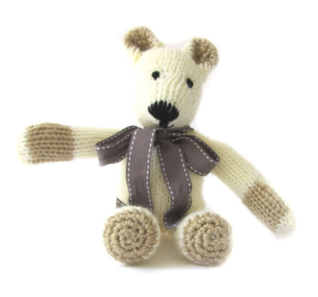 KSS Offwhite Knitted Teddy Bear 10" long KSS-TO-017-EB
