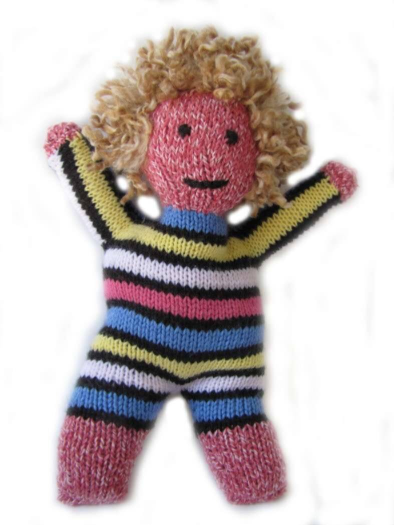 KSS Knitted Striped Doll 13" long KSS-TO-024-EB