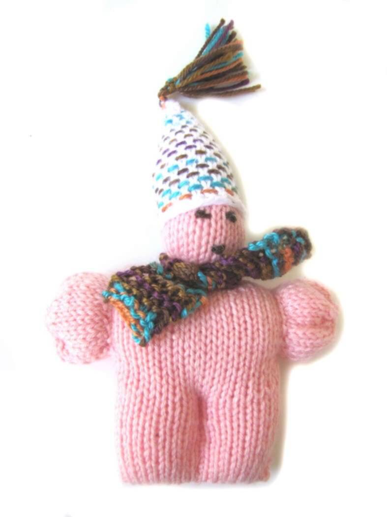 KSS Knitted Pink Primitive Doll 10" long KSS-TO-048